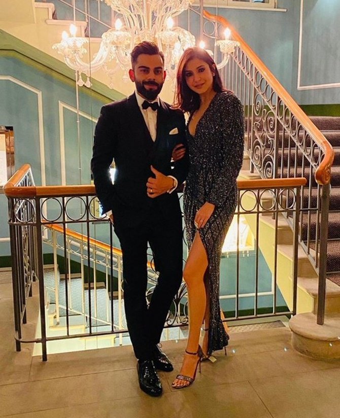 PIX: Virat and Anushka welcome the New Year in style - Rediff Cricket